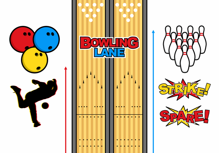 Bowling Lane Gratis Vector