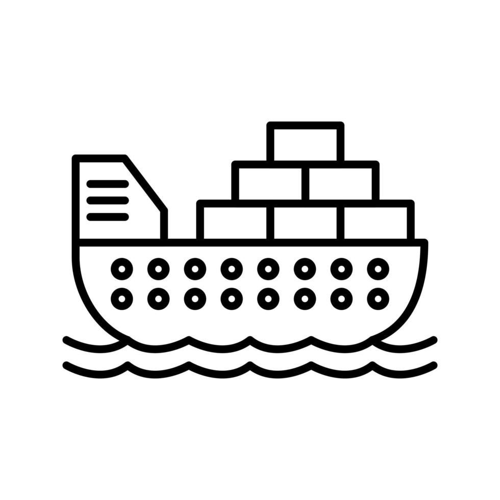 lading schip vector icoon