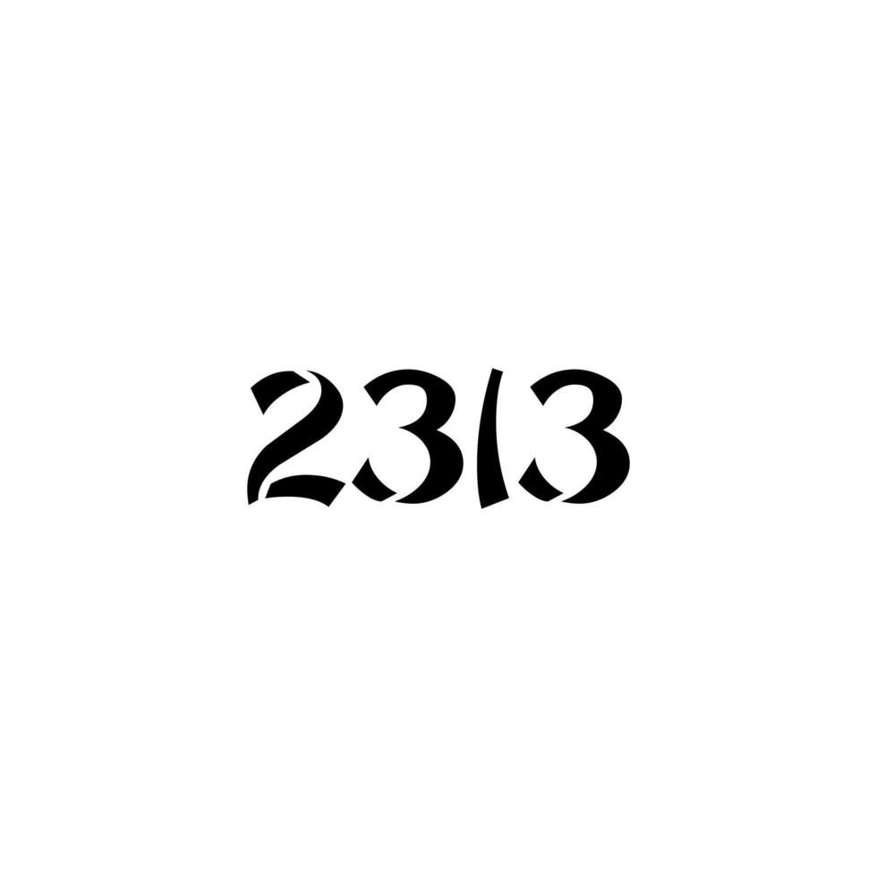 brief aantal 2313 icoon logo sjabloon vector