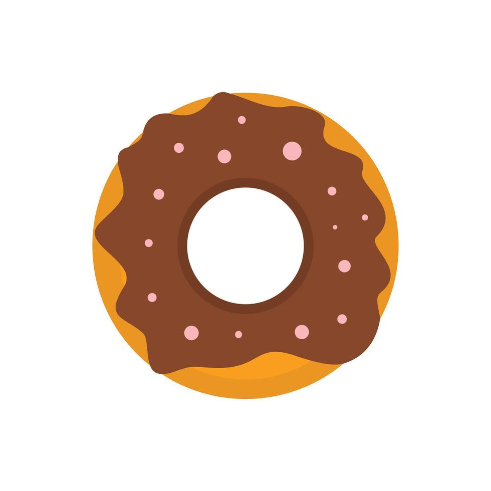 donut icoon, vlak stijl vector