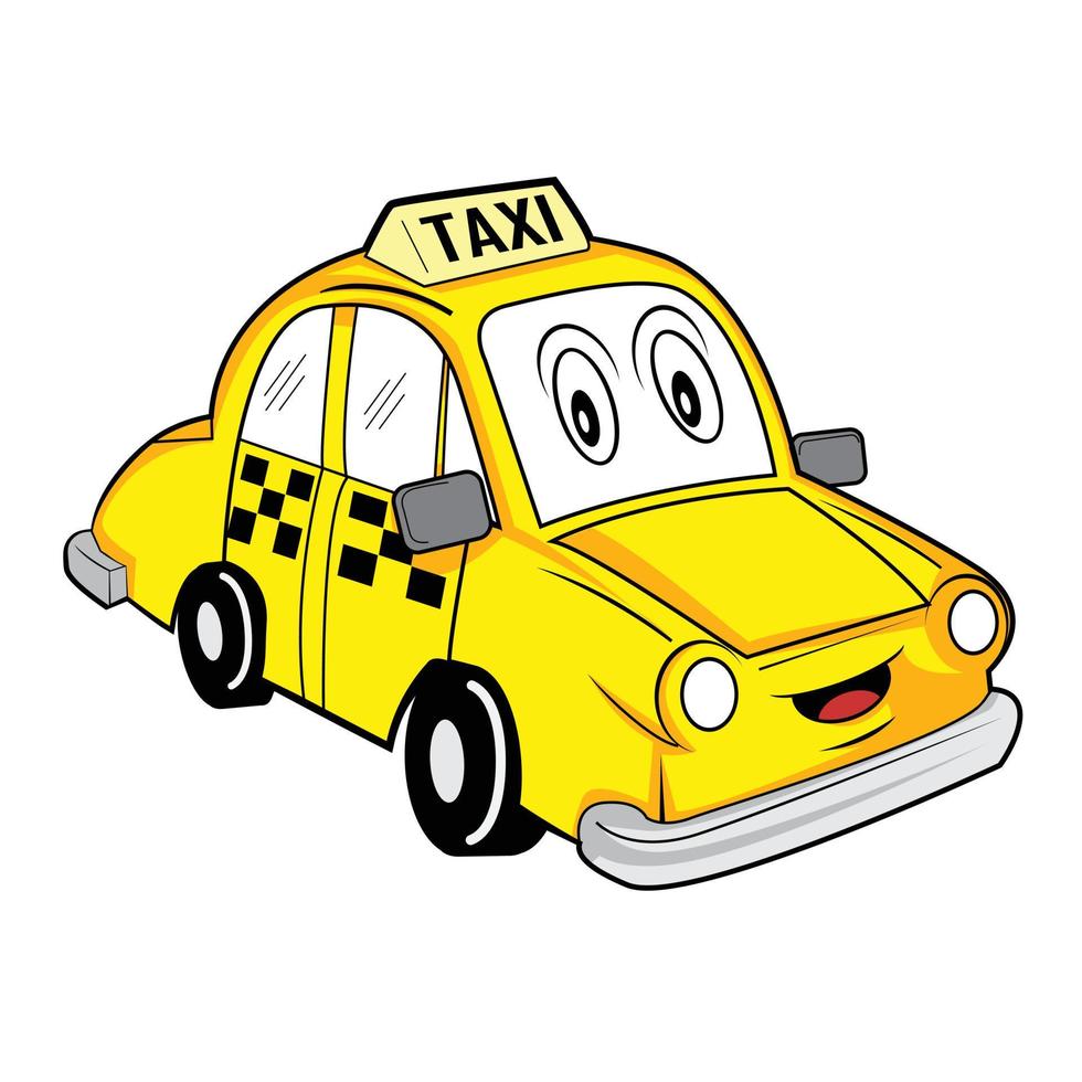 taxi tekenfilm illustratie vector