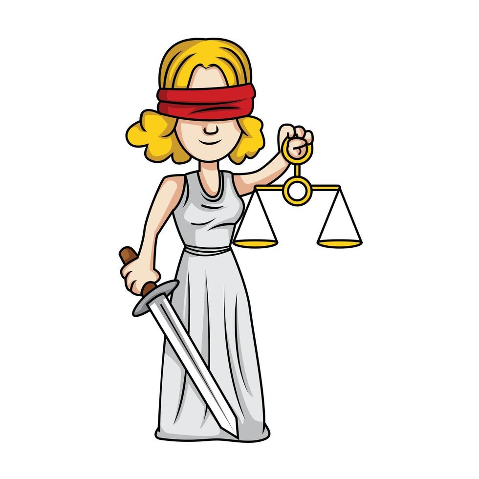 gerechtigheid dame illustratie vector