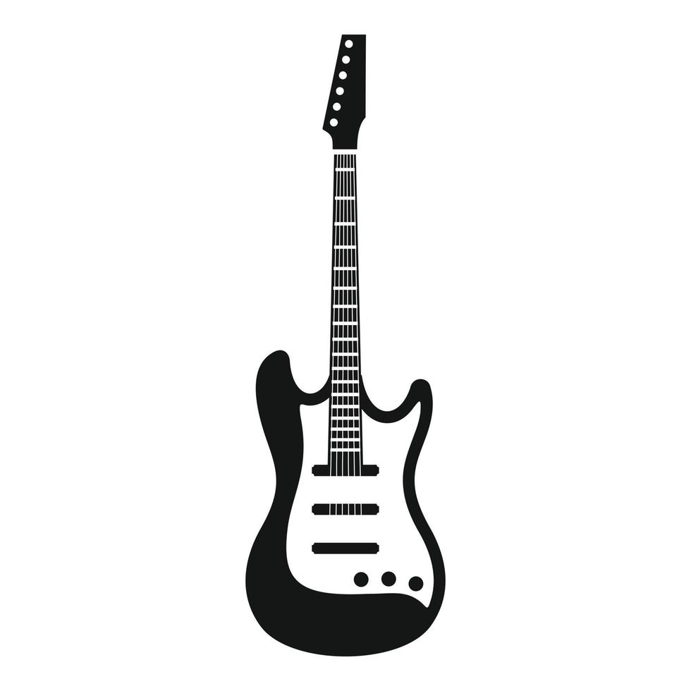 Speel gitaar icoon, gemakkelijk stijl vector