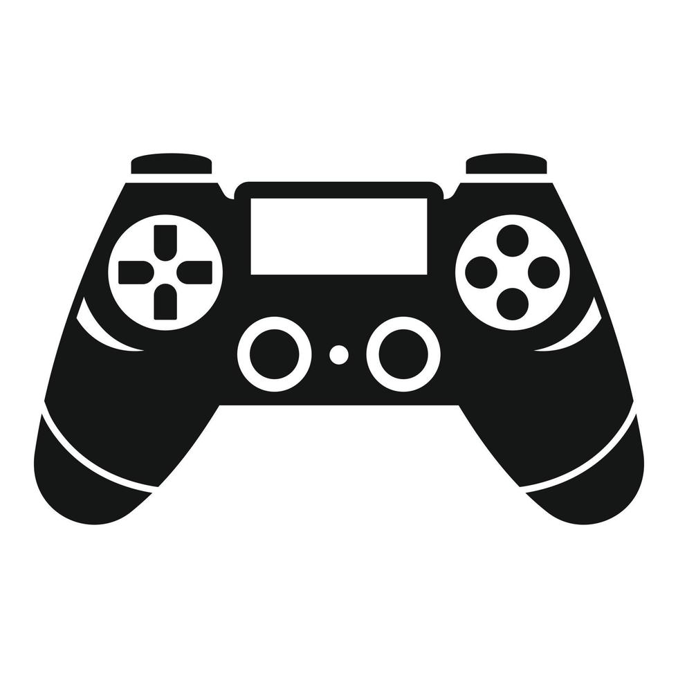 vermaak gamepad icoon, gemakkelijk stijl vector