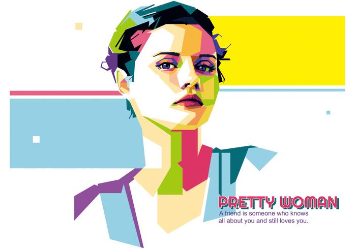 Mooie vrouw vector wpap