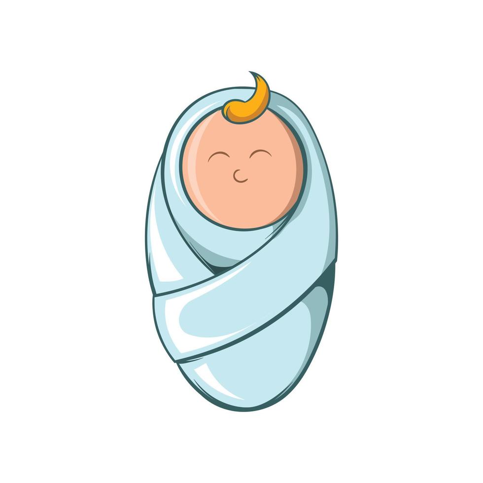 pasgeboren baby icoon, tekenfilm stijl vector