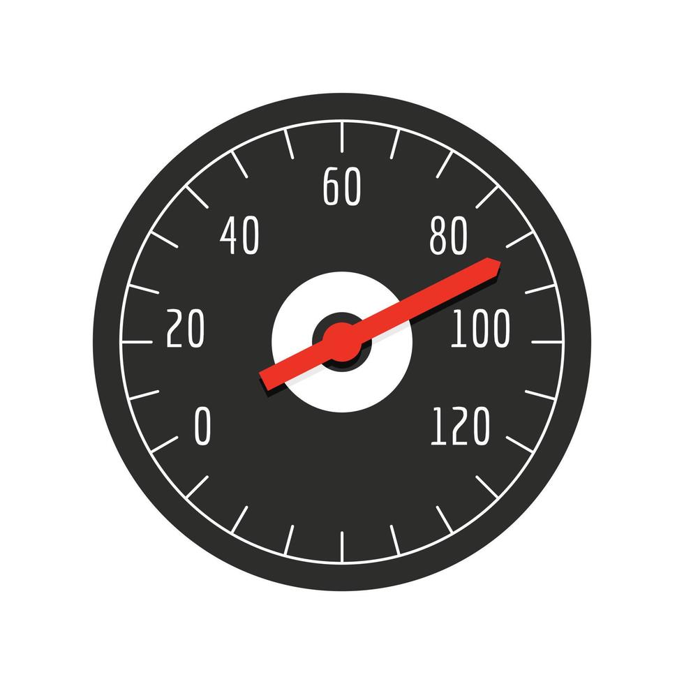 fiets snelheidsmeter icoon, vlak stijl vector