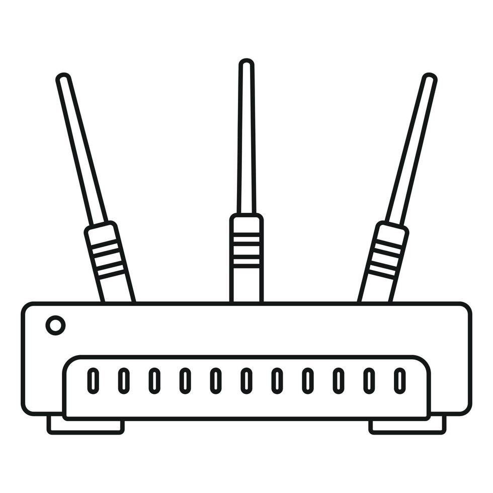 Wifi router icoon, schets stijl vector