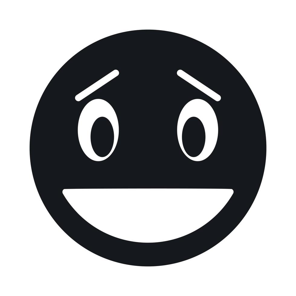 verward emoticon icoon, gemakkelijk stijl vector