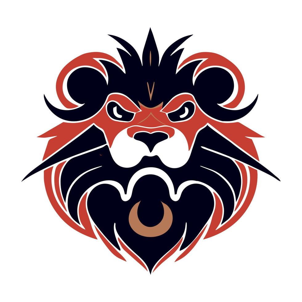 leeuw logo illustratie voor sport team mascotte embleem. vector