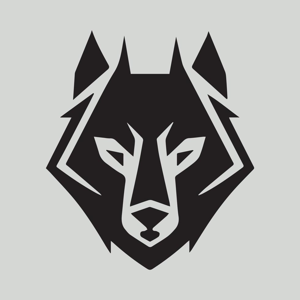 schoon modern wolf logo. gemakkelijk minimaal dier vector icoon.