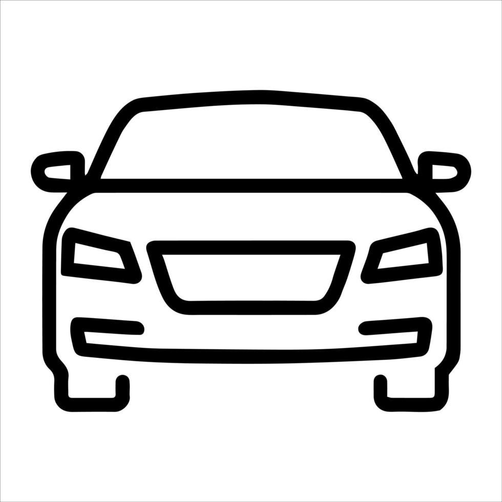 auto pictogram, minimaal lijn icoon vervoer illustratie. vector