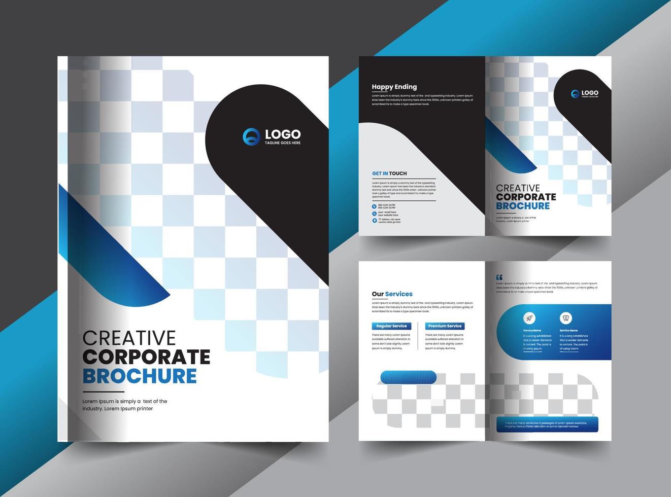 zakelijke bedrijf bedrijf tweevoudig brochure en Hoes lay-out concept ontwerp met modern vormen vector