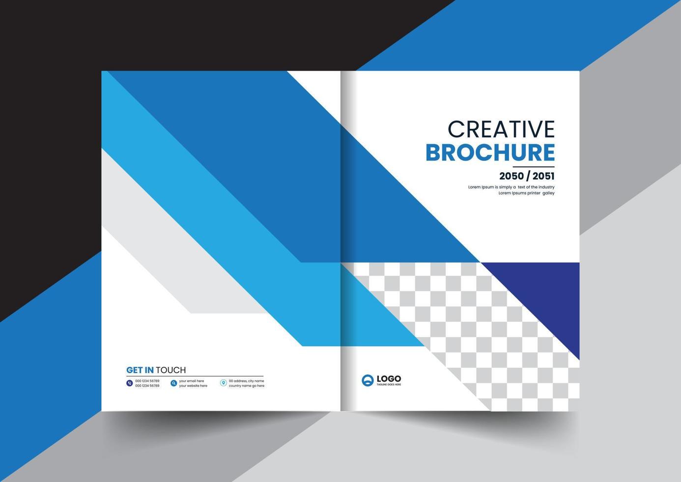 corporate bedrijfsprofiel brochure jaarverslag boekje voorstel voorblad lay-out conceptontwerp vector