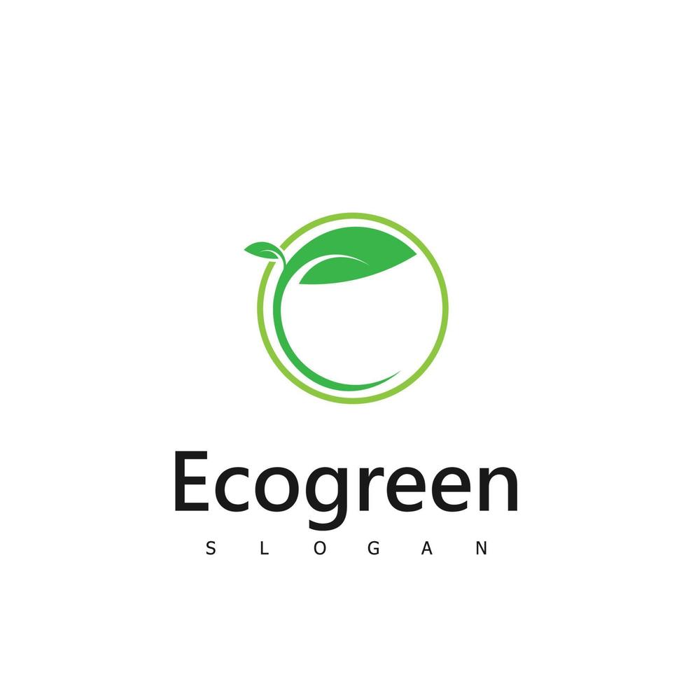 ecogroen logo natuur symbool ontwerp vector