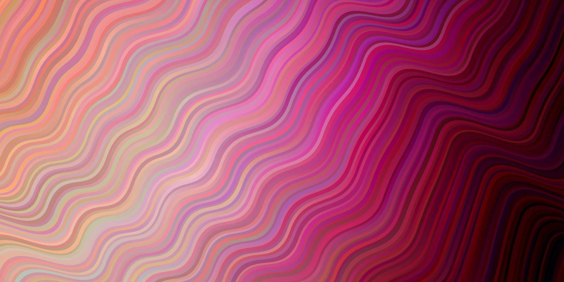 licht roze vector backdrop met gebogen lijnen.