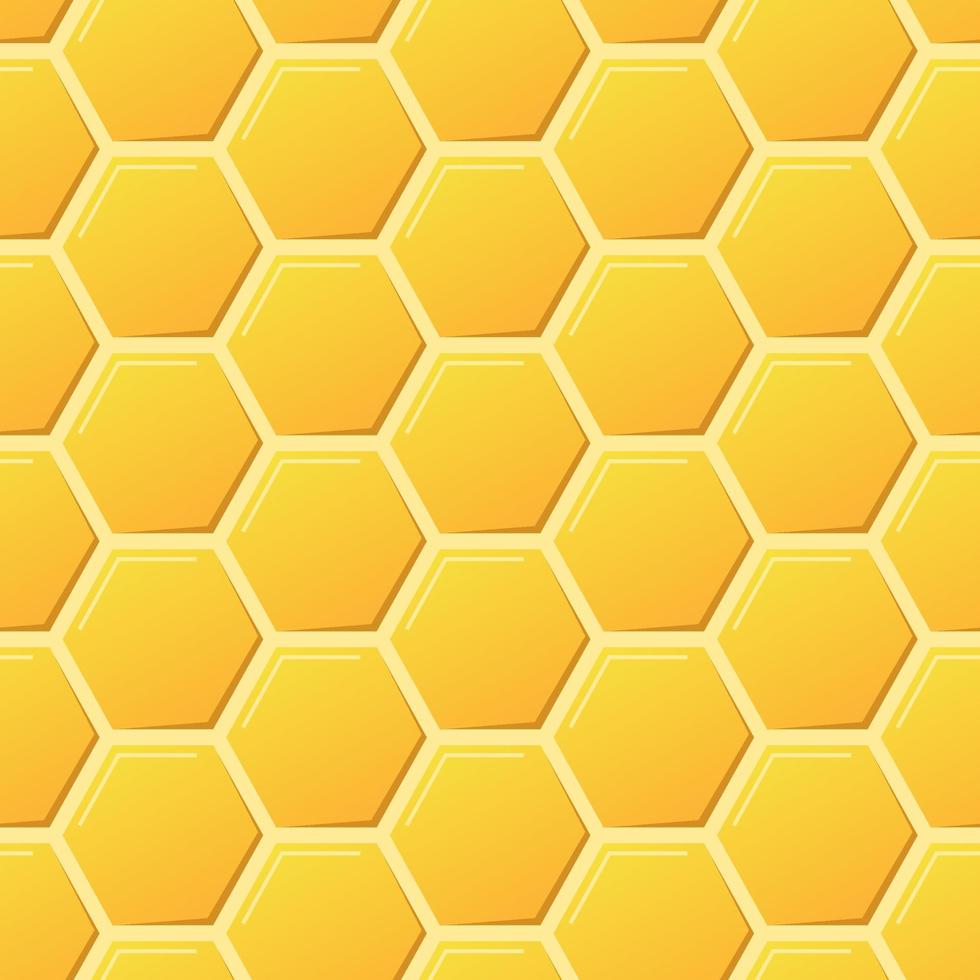 honingraat naadloos patroon. abstract meetkundig geel honingraat naadloos patroon. zeshoek patroon. vector illustratie