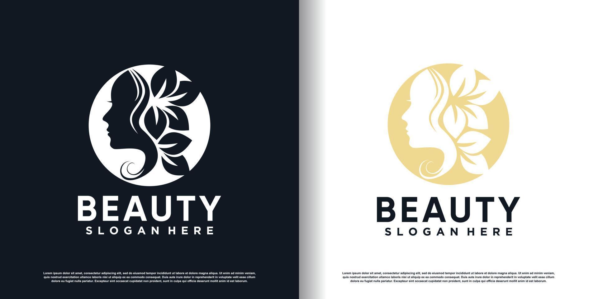 schoonheid logo met creatief ontwerp premie vector