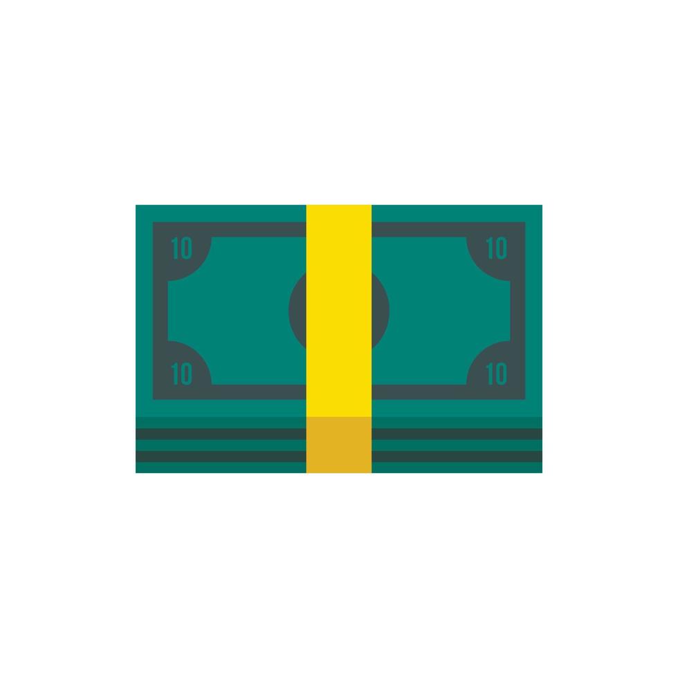 stapel van geld contant geld icoon, vlak stijl vector