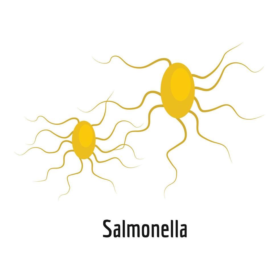 salmonella icoon, tekenfilm stijl. vector