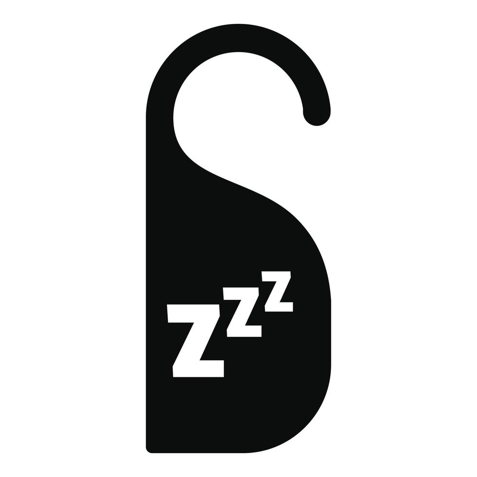 slaap hanger label icoon, gemakkelijk stijl vector