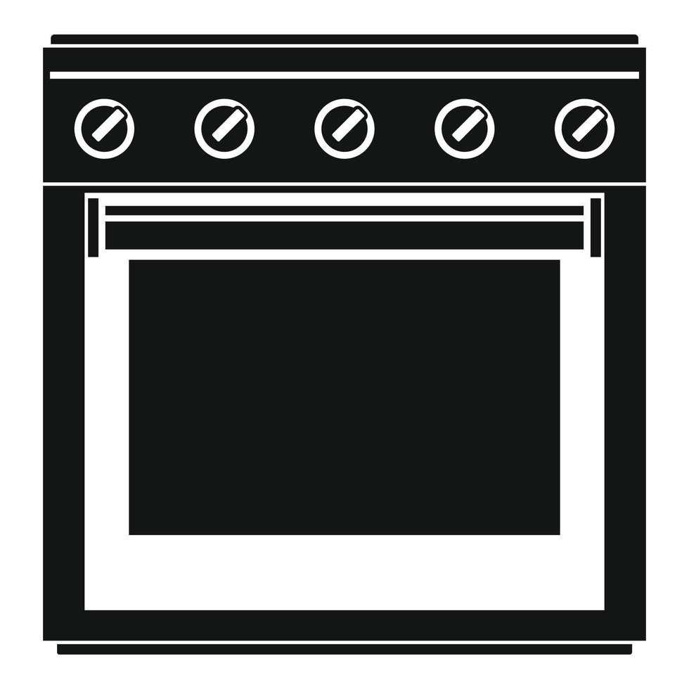 groot gas- kookplaat icoon, gemakkelijk stijl vector