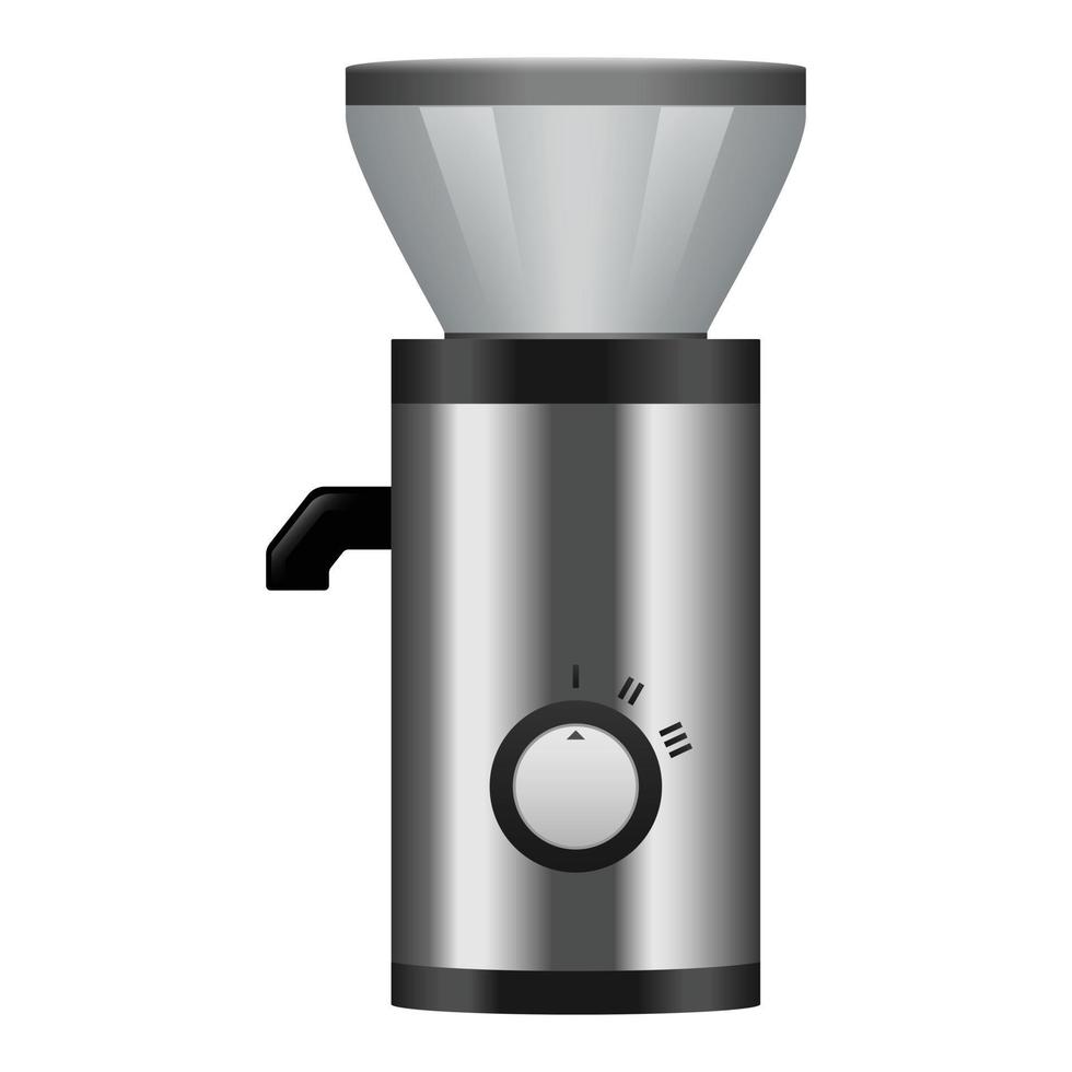 modern koffie Slijper icoon, realistisch stijl vector