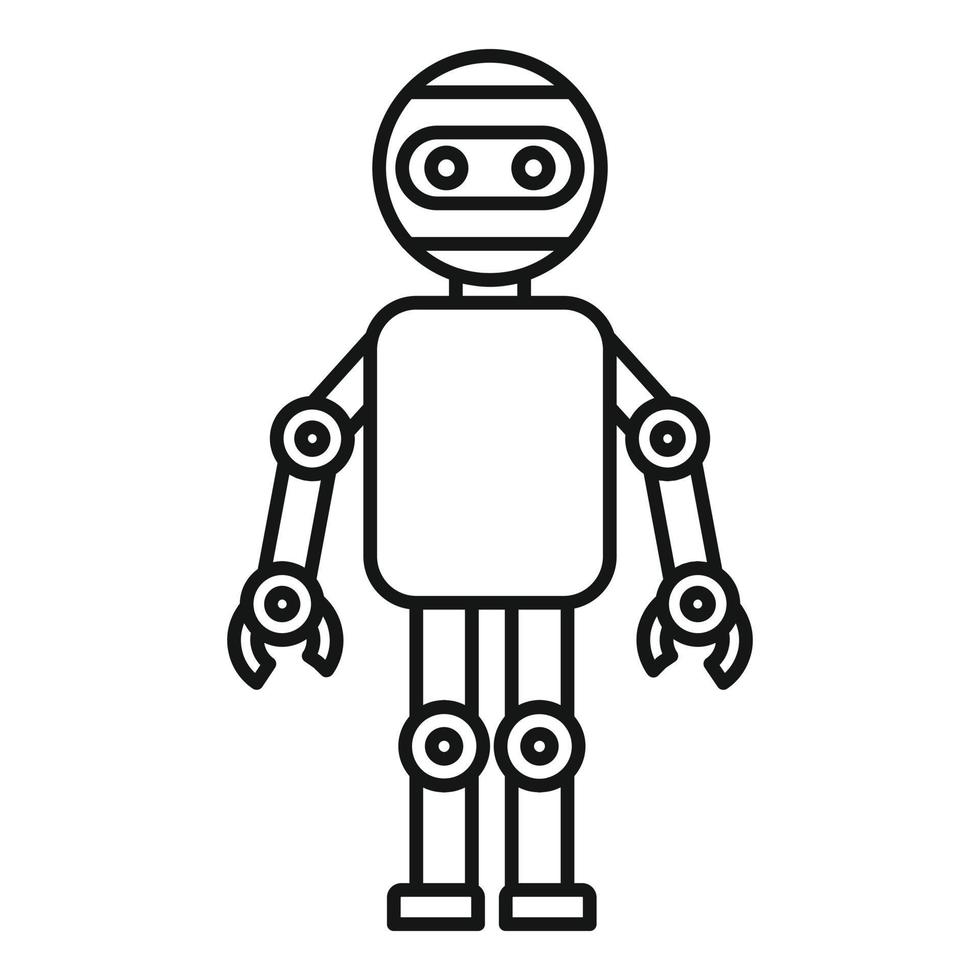 machine humanoid icoon, schets stijl vector