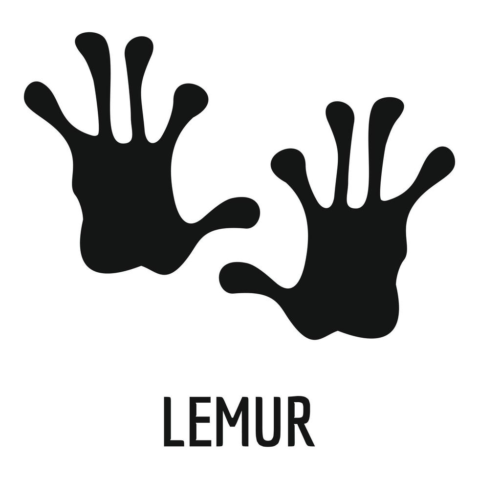 lemur stap icoon, gemakkelijk stijl. vector