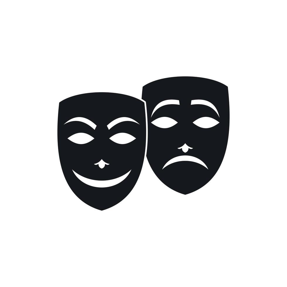 carnaval masker icoon, gemakkelijk stijl vector