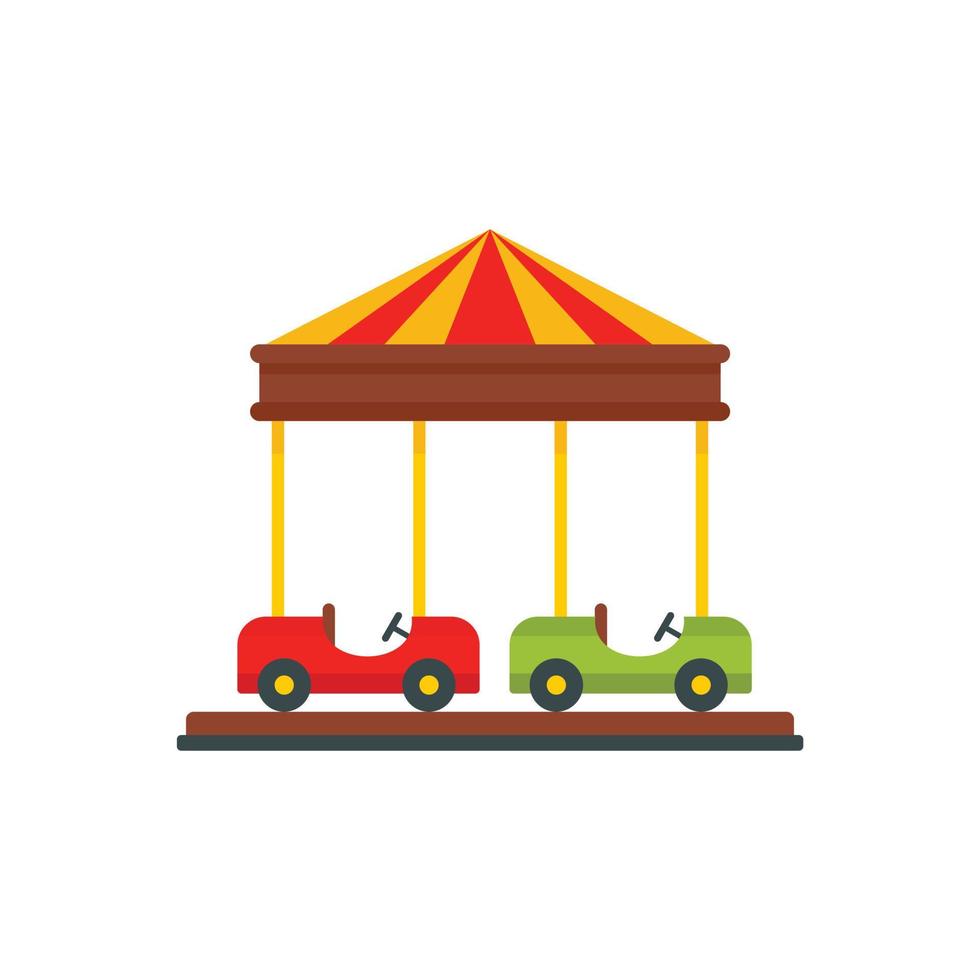 auto carrousel icoon, vlak stijl vector