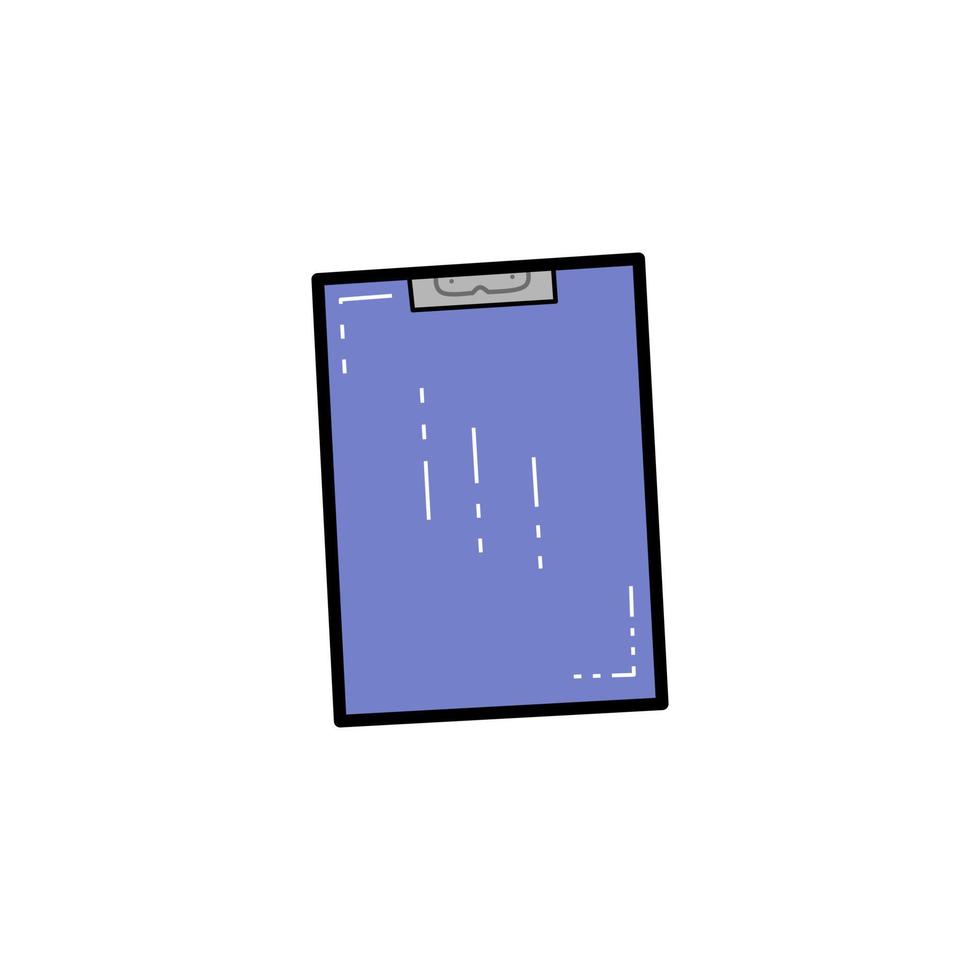 klembord in schattig blauw kleur vector