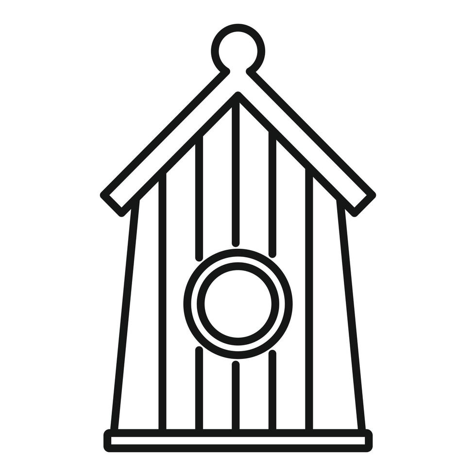 boerderij vogel huis icoon, schets stijl vector