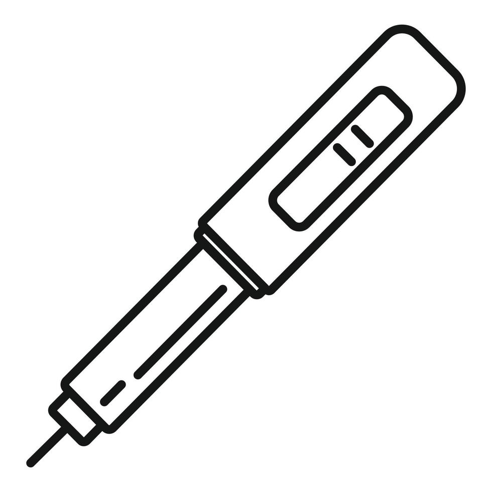 bloed test gereedschap icoon, schets stijl vector