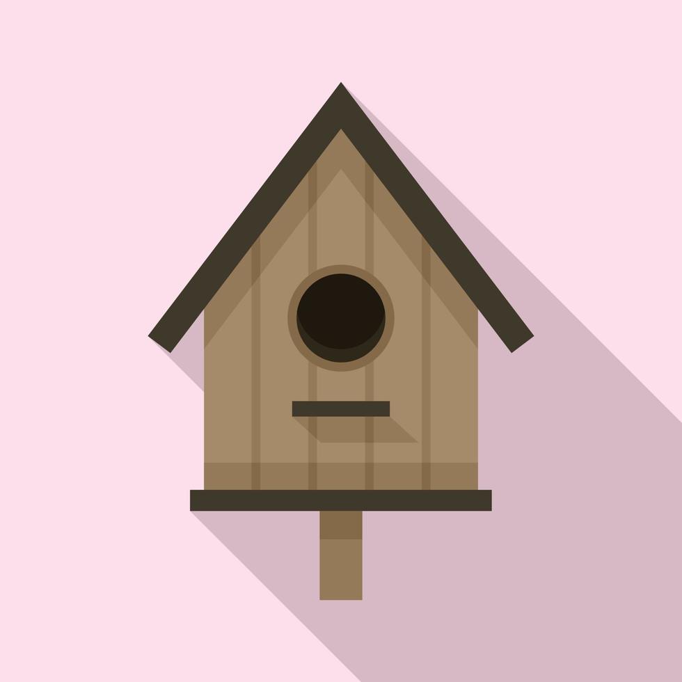 vogelhuisje icoon, vlak stijl vector