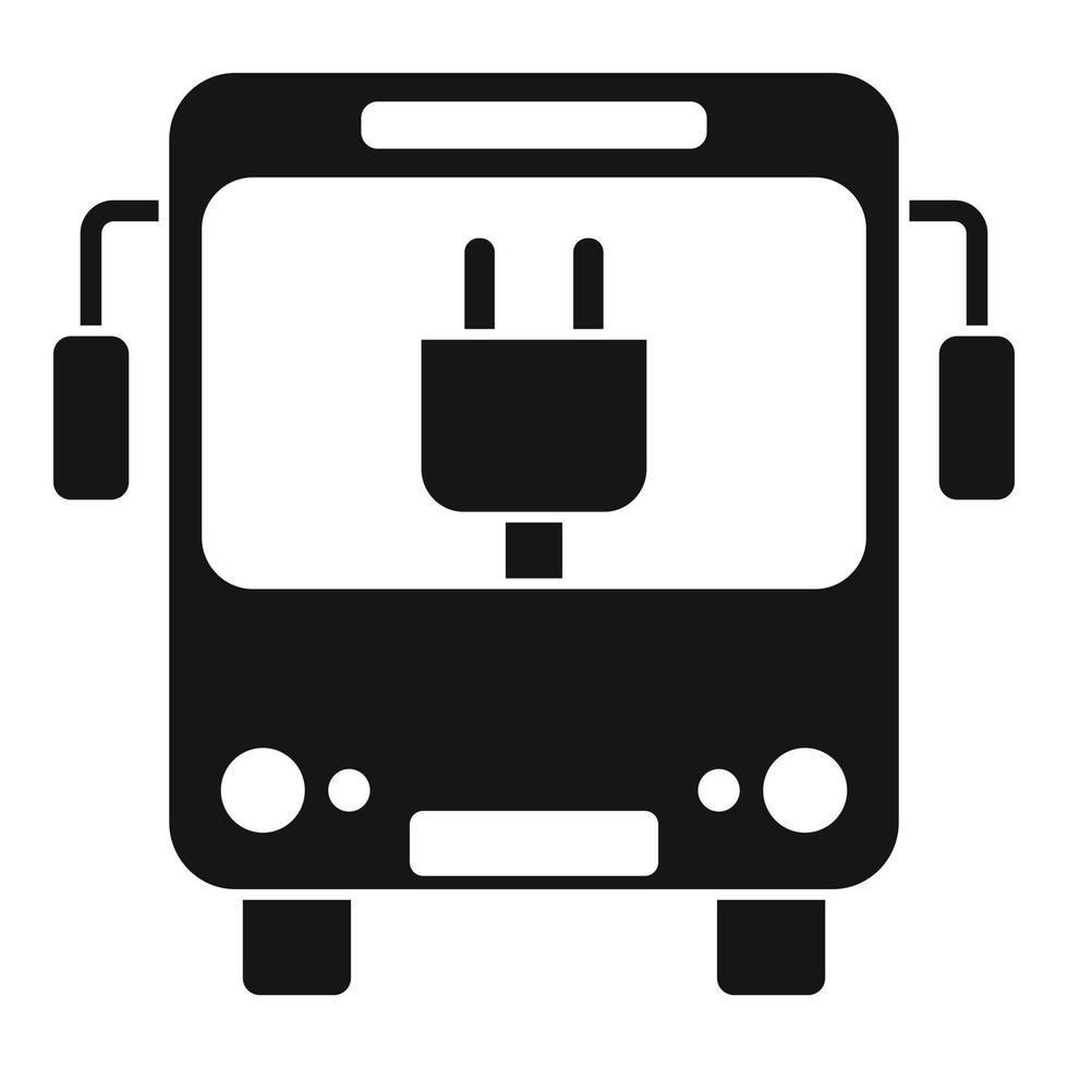 stad elektrisch bus icoon, gemakkelijk stijl vector