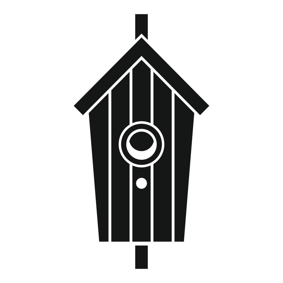 tuin vogel huis icoon, gemakkelijk stijl vector