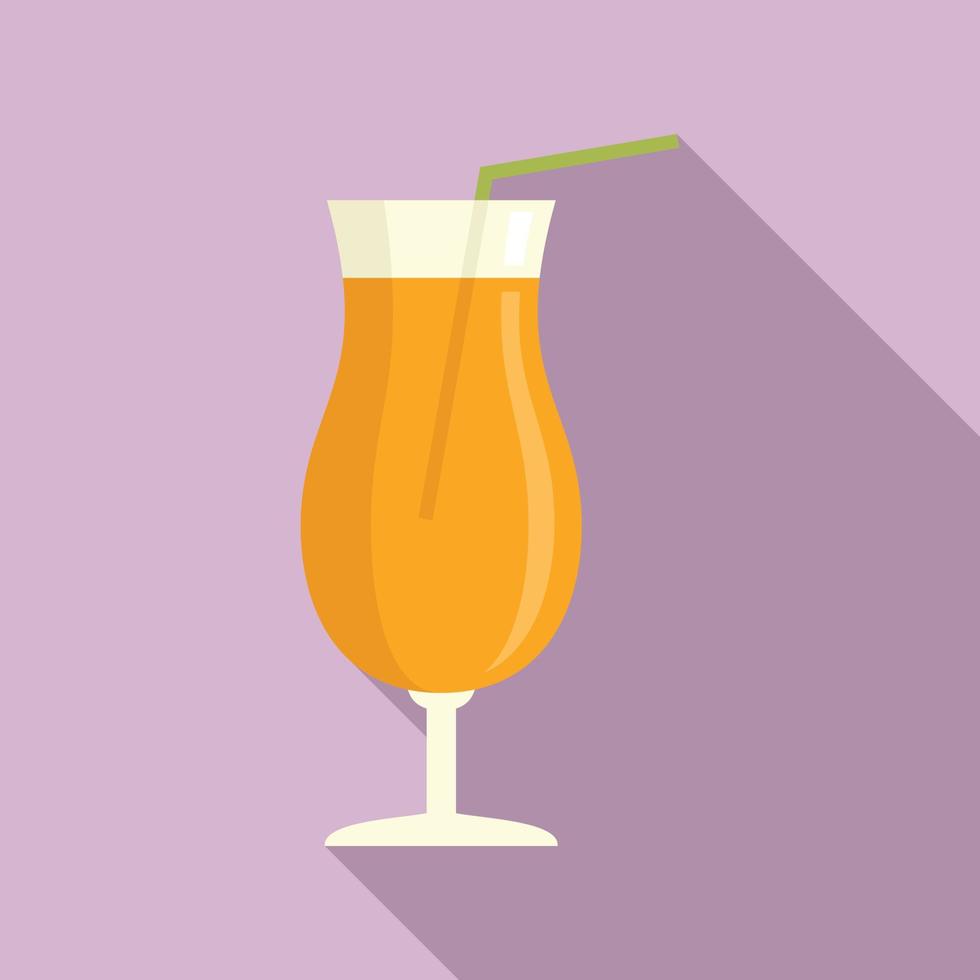 oranje sap glas icoon, vlak stijl vector