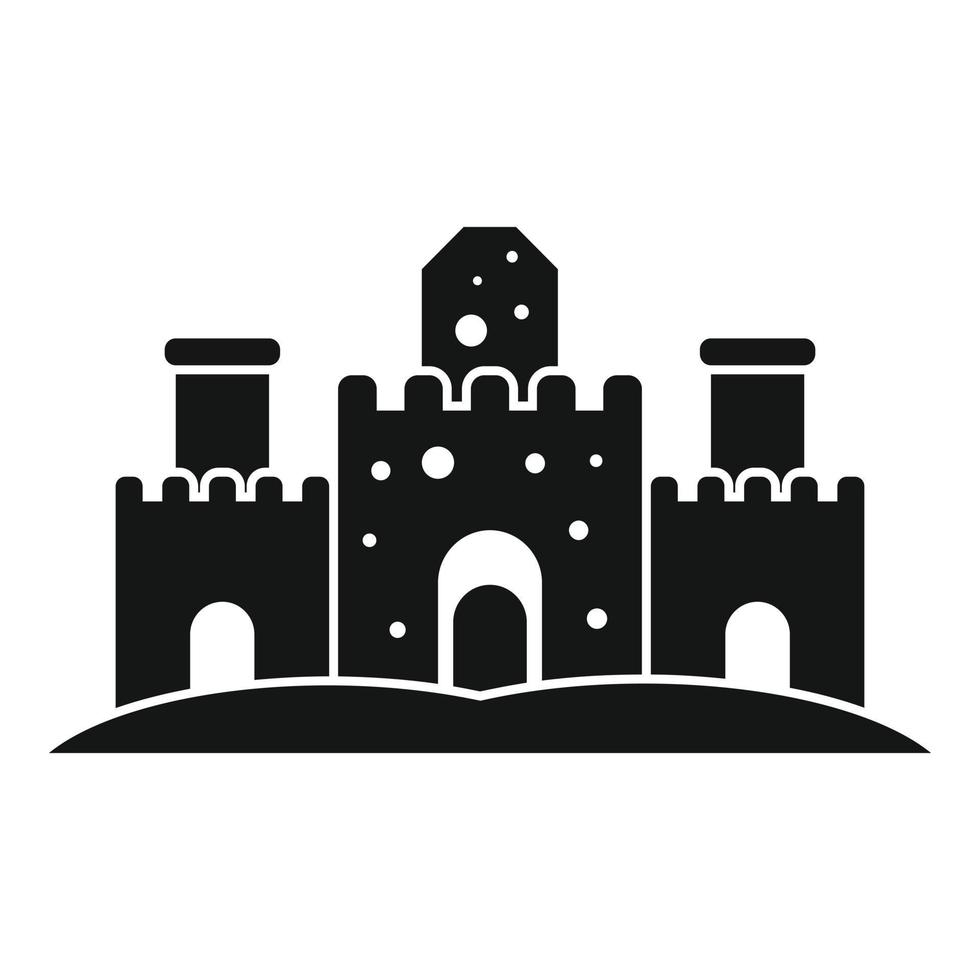 zand kasteel icoon, gemakkelijk stijl vector