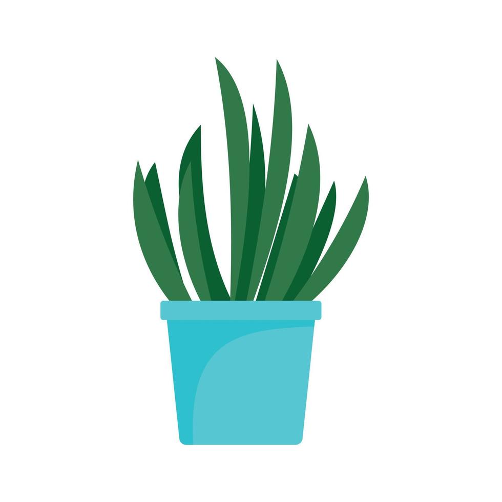 cactussen pot icoon, vlak stijl vector