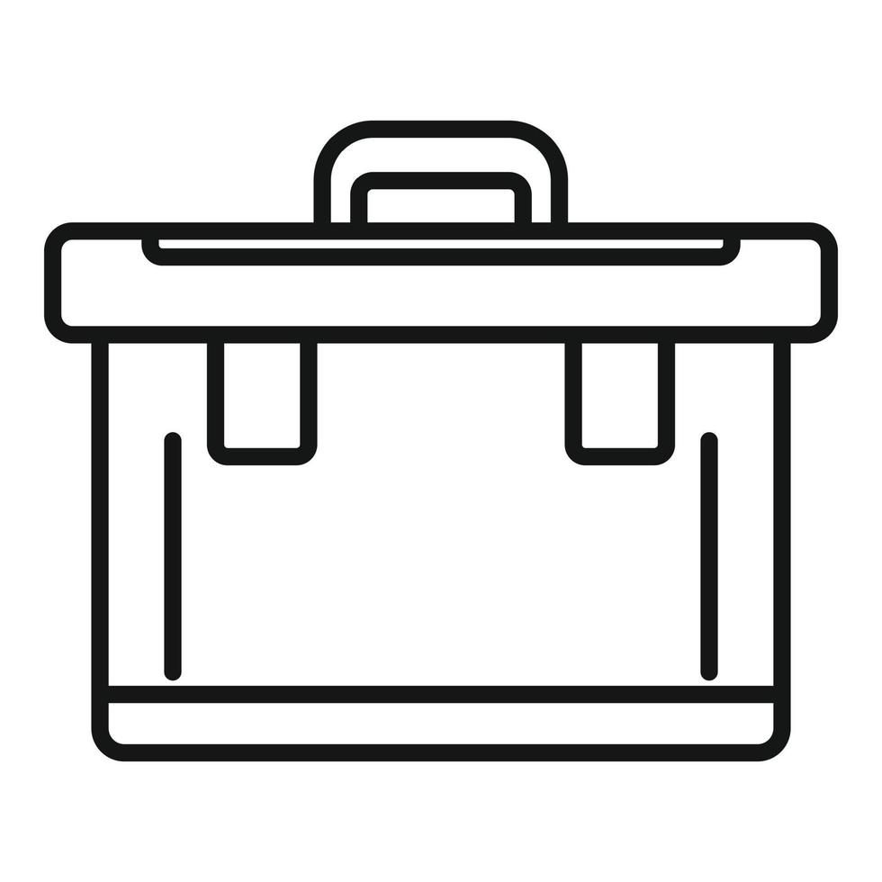 plastic gereedschap doos icoon, schets stijl vector