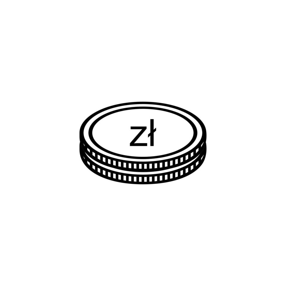 Polen munteenheid, pln teken, Pools zloty icoon symbool. vector illustratie