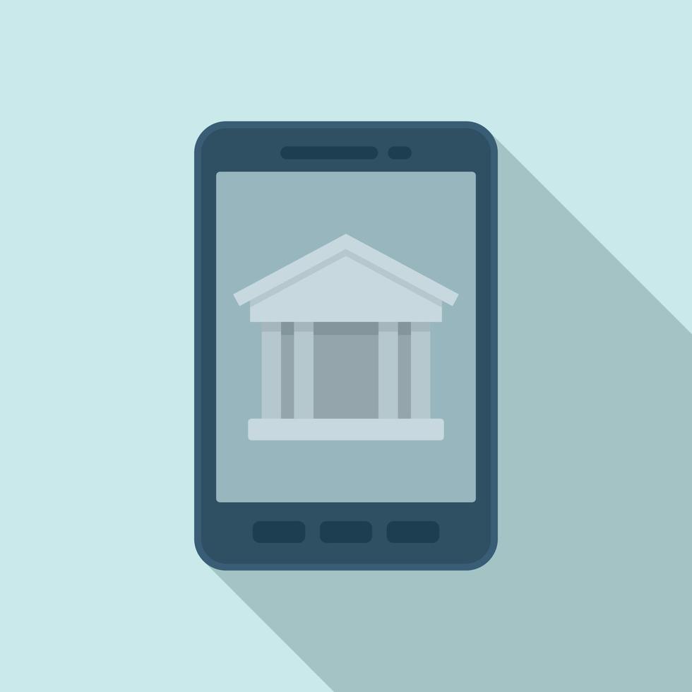 smartphone bank online lening icoon, vlak stijl vector