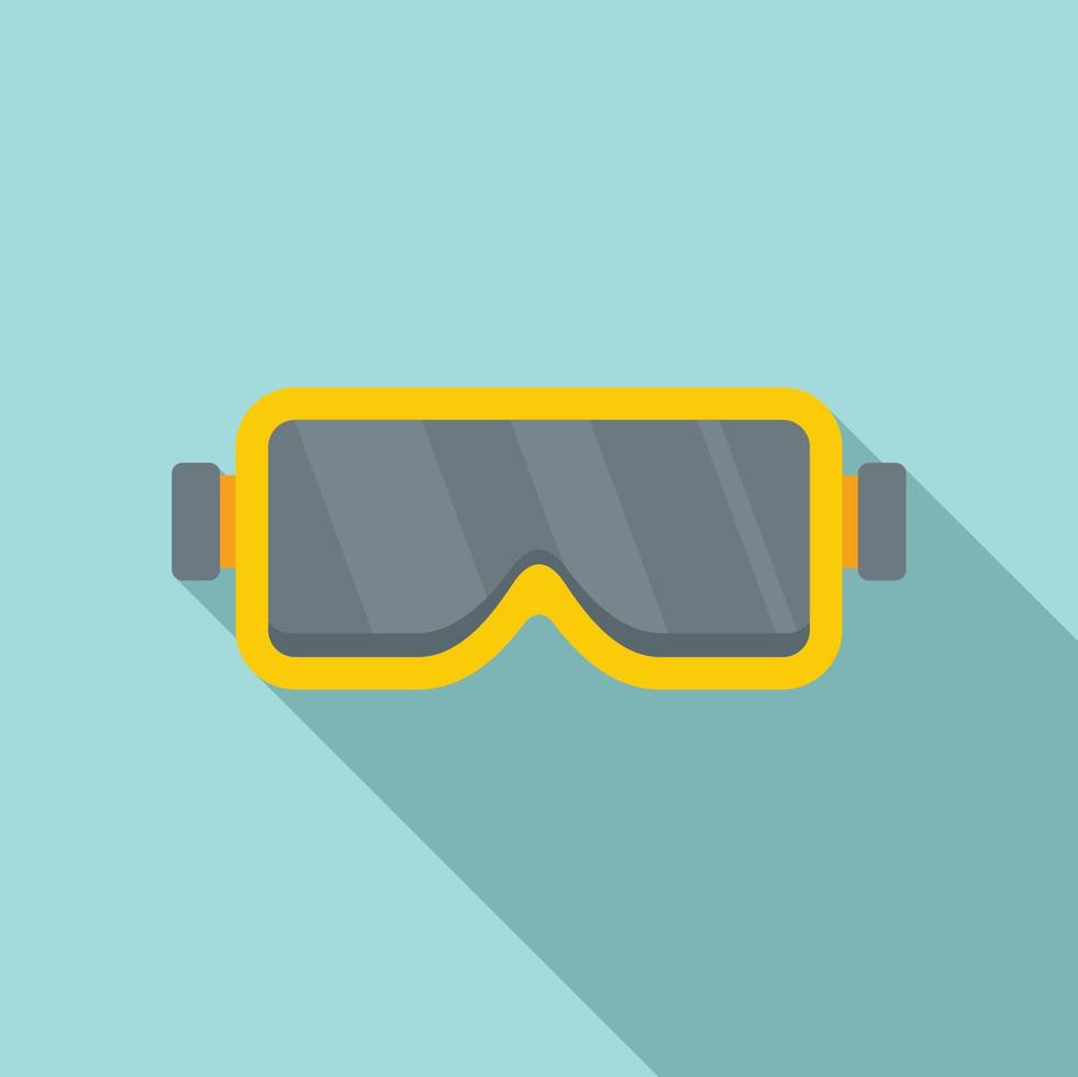 bouw beschermen bril icoon, vlak stijl vector