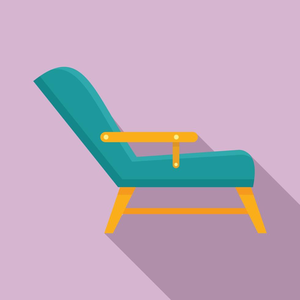 hypnotherapie fauteuil icoon, vlak stijl vector