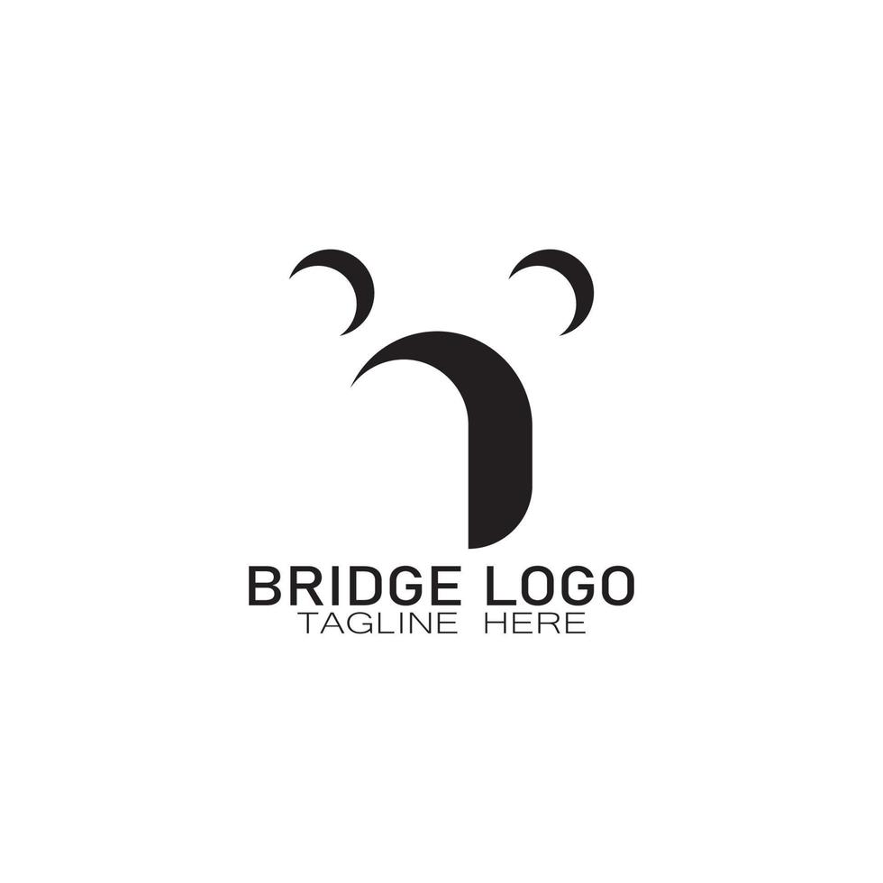 brug logo vector pictogram illustratie ontwerpsjabloon