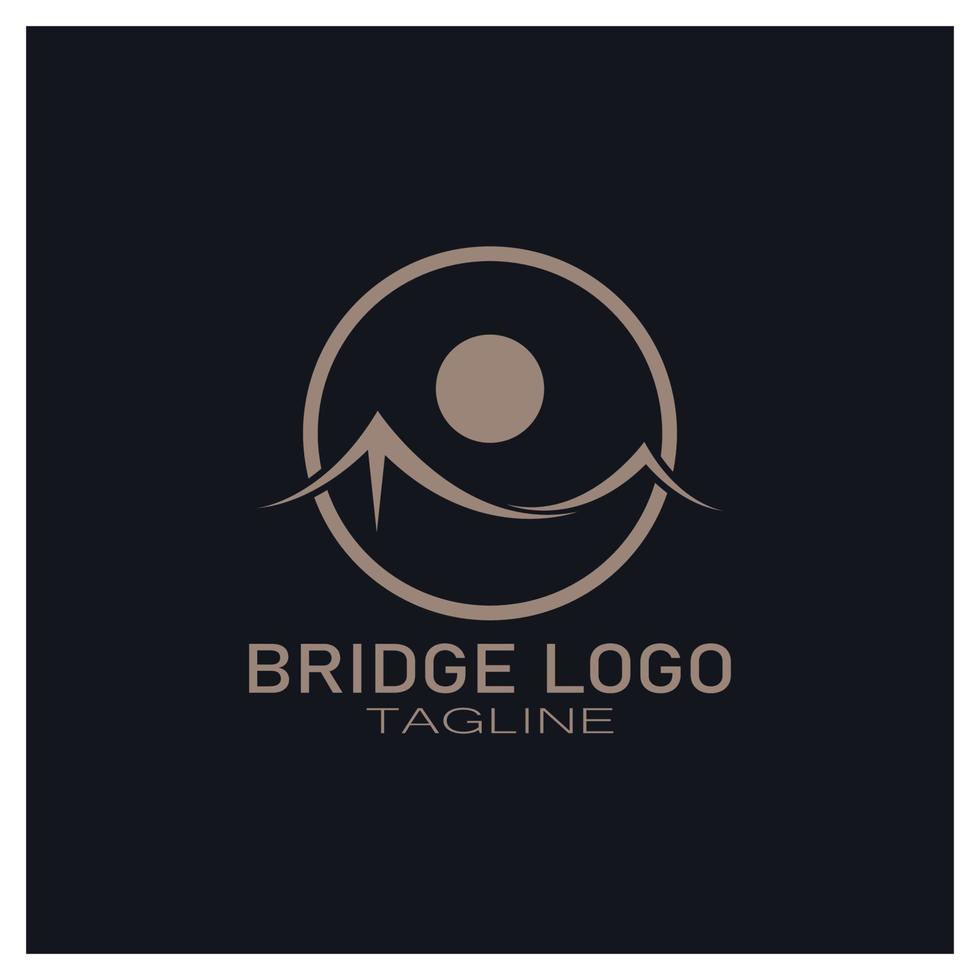 brug logo vector pictogram illustratie ontwerpsjabloon