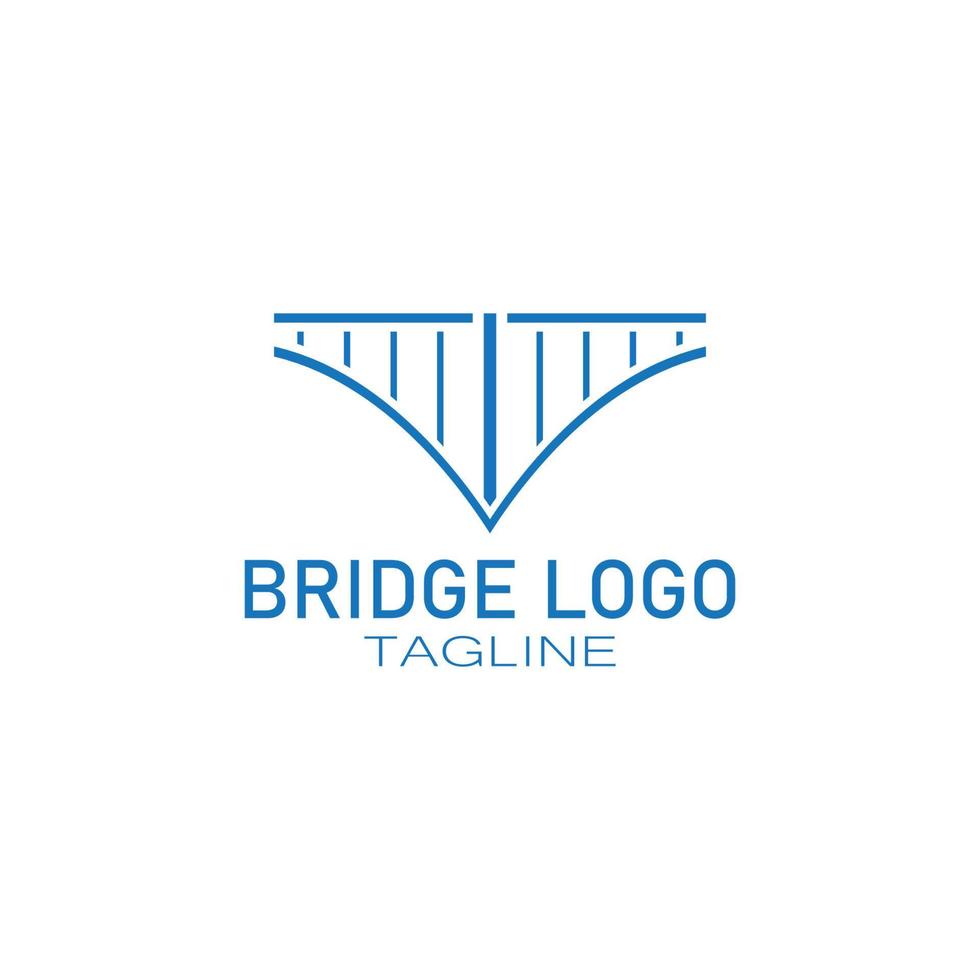 brug logo vector pictogram illustratie ontwerpsjabloon