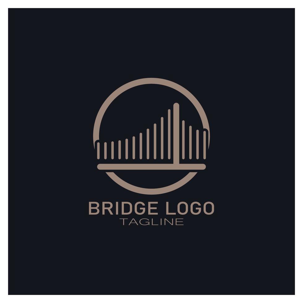 brug logo vector pictogram illustratie ontwerpsjabloon