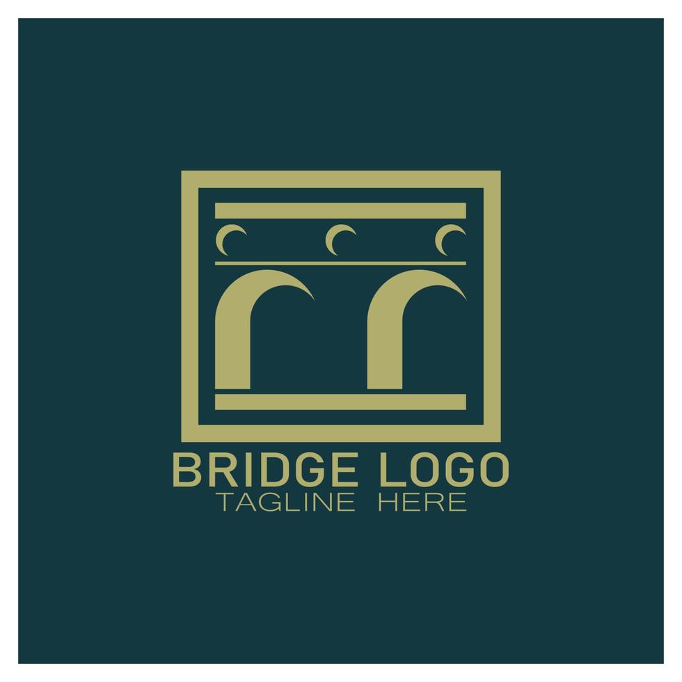 brug logo vector pictogram illustratie ontwerpsjabloon